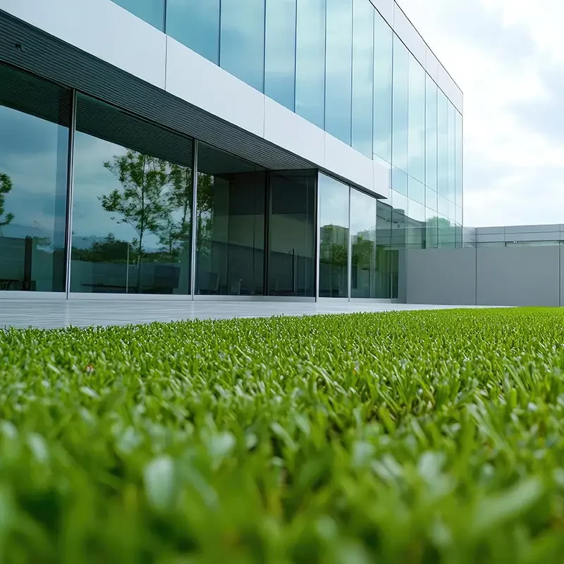 Turf grass in front of office building